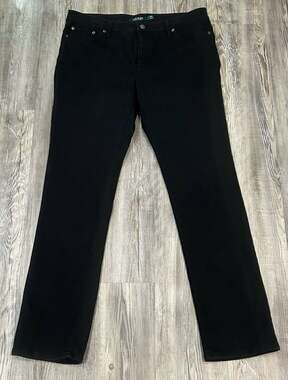Lauren Ralph Lauren Black Modern Straight Curvy Jeans Size 14